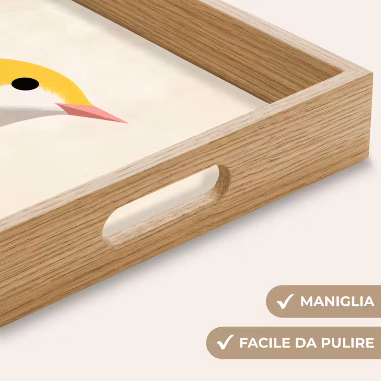 Vassoio - Uccello - Minimalista - Giallo — 8