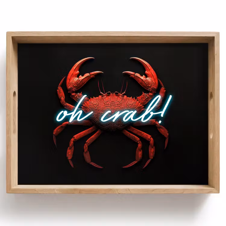 Vassoio - Granchio - Rosso - Neon - Citazione — 1