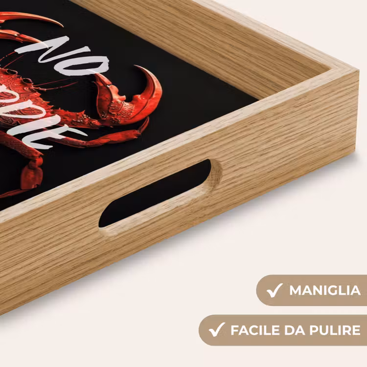 Vassoio - Granchio - Rosso - Testo - Nero — 8