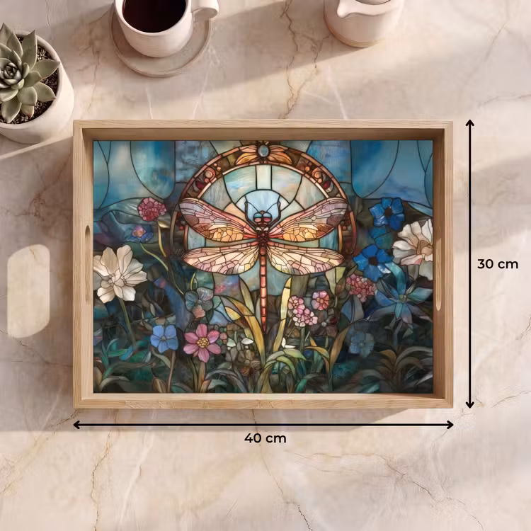 Vassoio - Libelle - Mosaico - Fiori - Colorato — 7