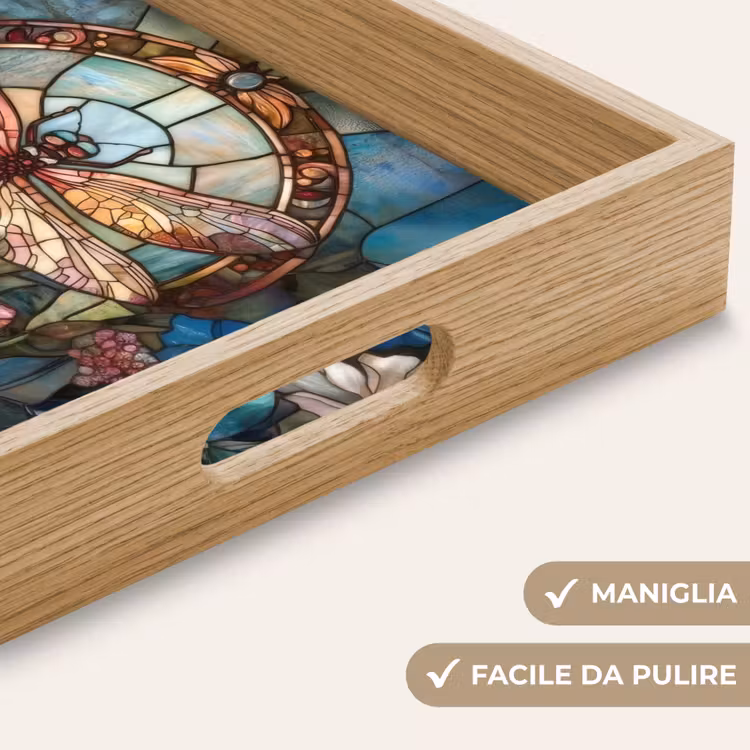 Vassoio - Libelle - Mosaico - Fiori - Colorato — 8