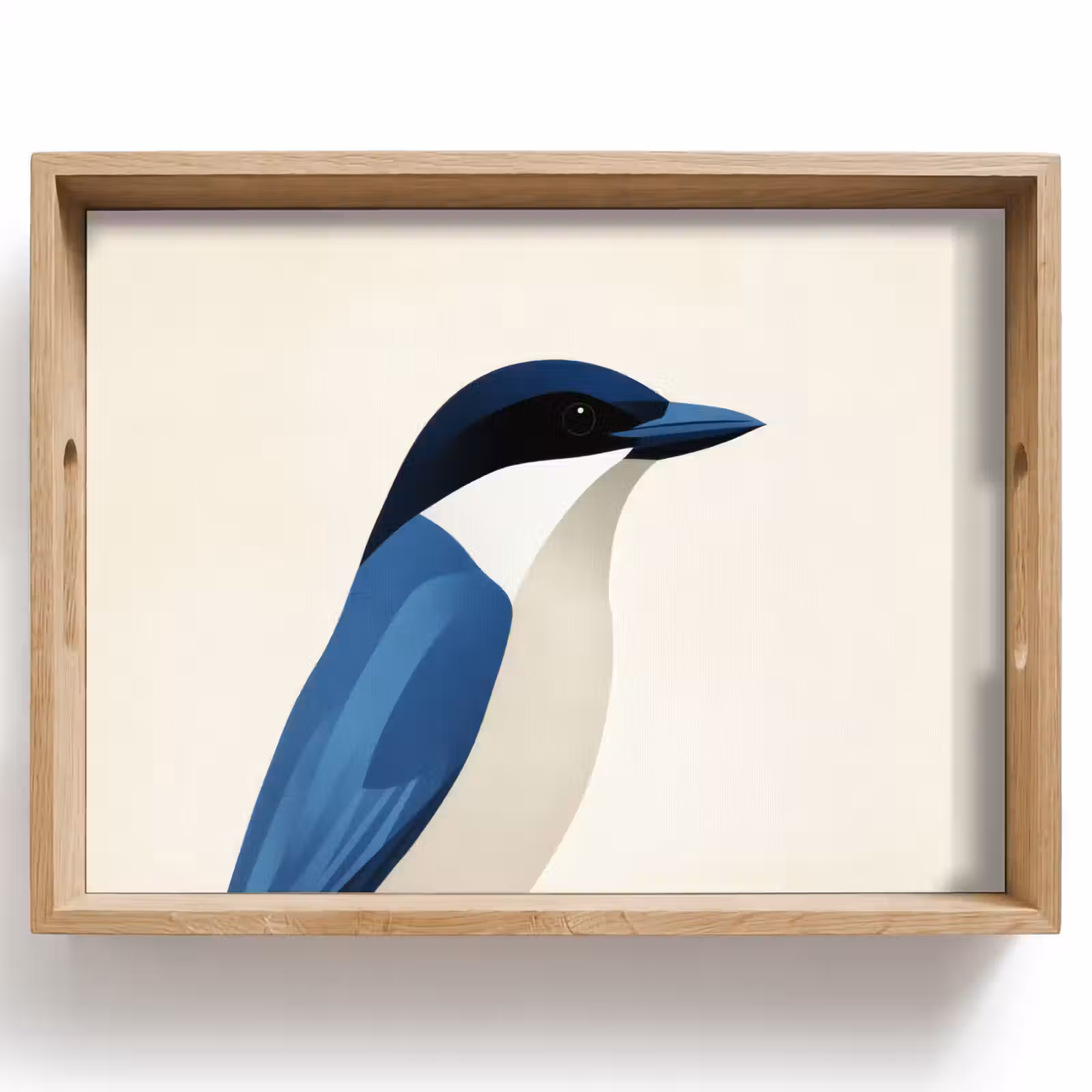 Vassoio - Illustrazione - Blu - Uccello — 1