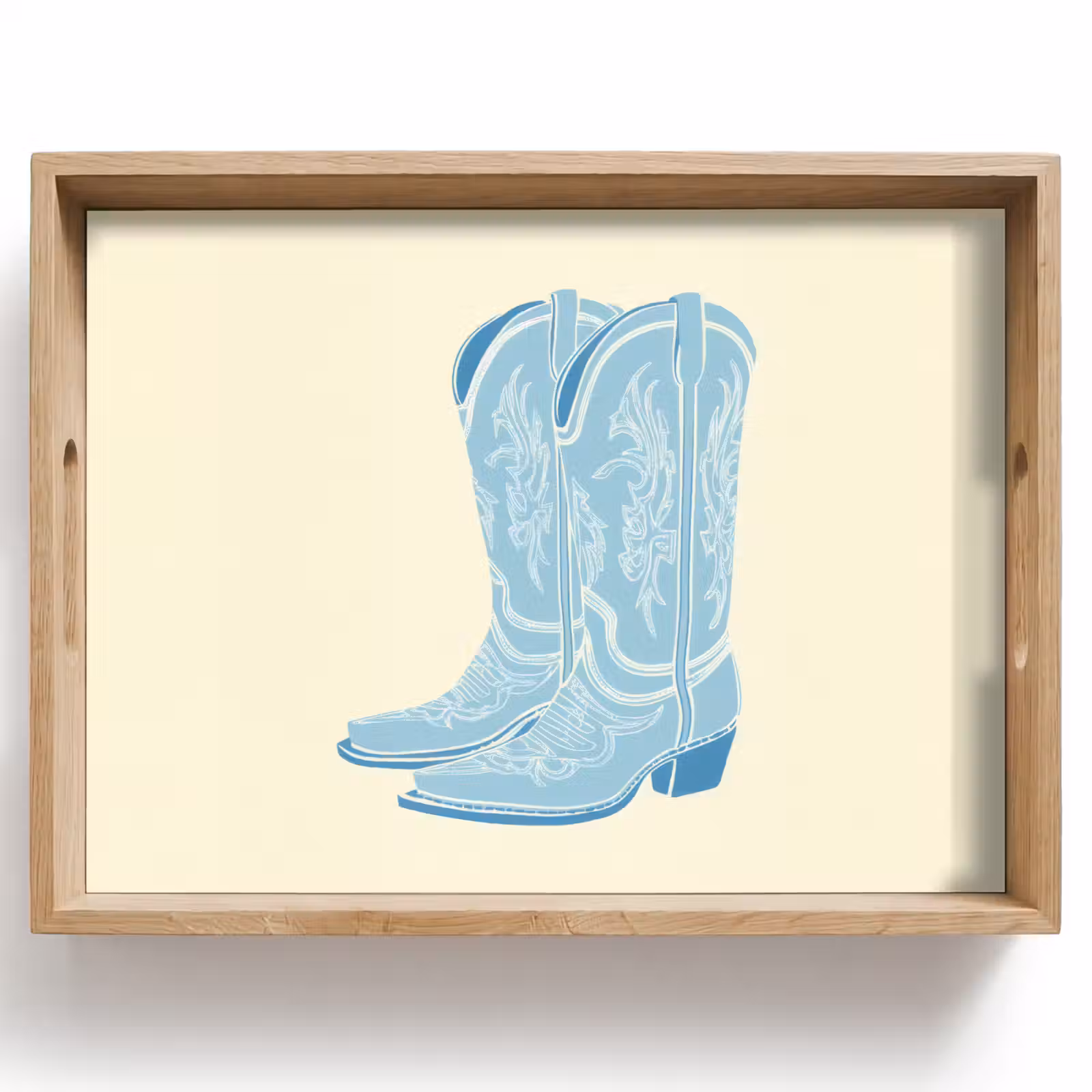 Vassoio - Illustrazione - Stivali da cowboy - Modello — 1