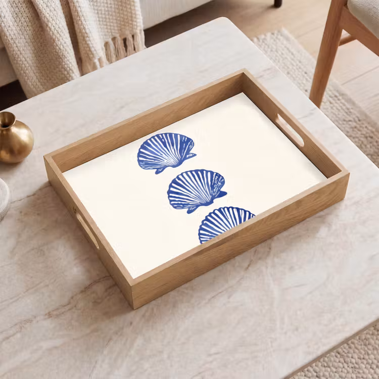 Vassoio - Conchiglie - Blu - Modello — 2
