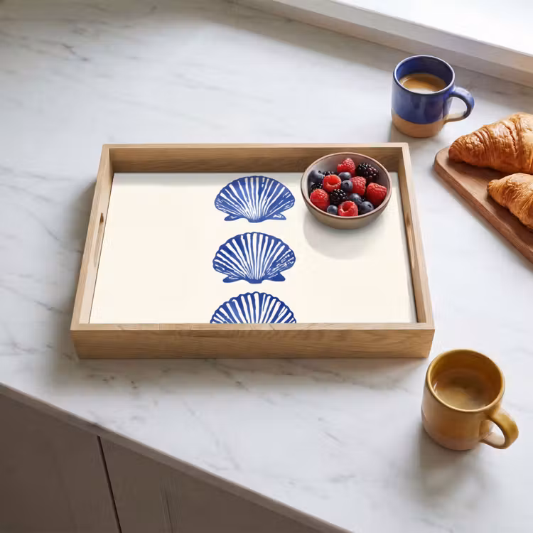 Vassoio - Conchiglie - Blu - Modello — 3