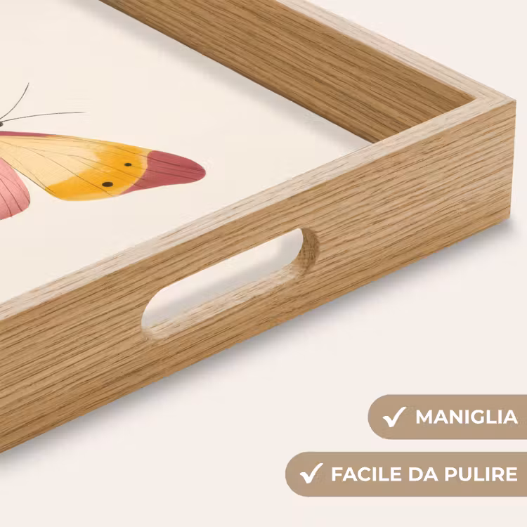 Vassoio - Farfalla - Illustrazione - Rosa — 8