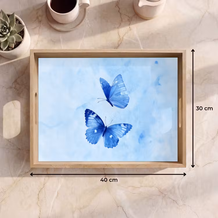 Vassoio - Farfalle - Ornamentali - Blu — 7