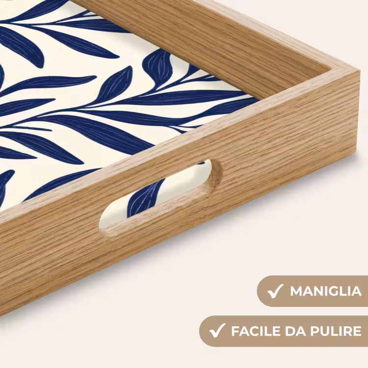 Vassoio - Foglie - edera - blu scuro — 8