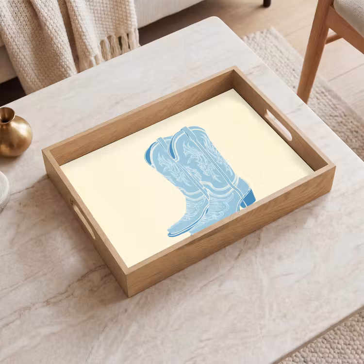 Vassoio - Illustrazione - Stivali da cowboy - Modello — 2