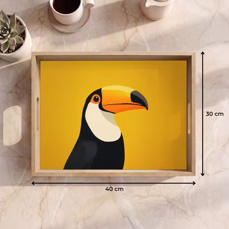 Vassoio - Tucano - Minimalista - Becco - Arancione — 7