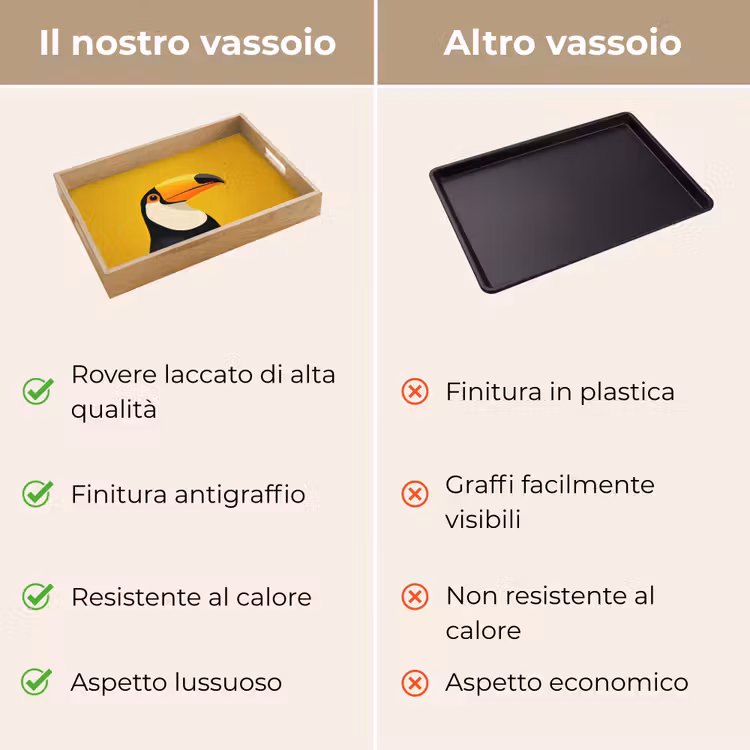Vassoio - Tucano - Minimalista - Becco - Arancione — 9
