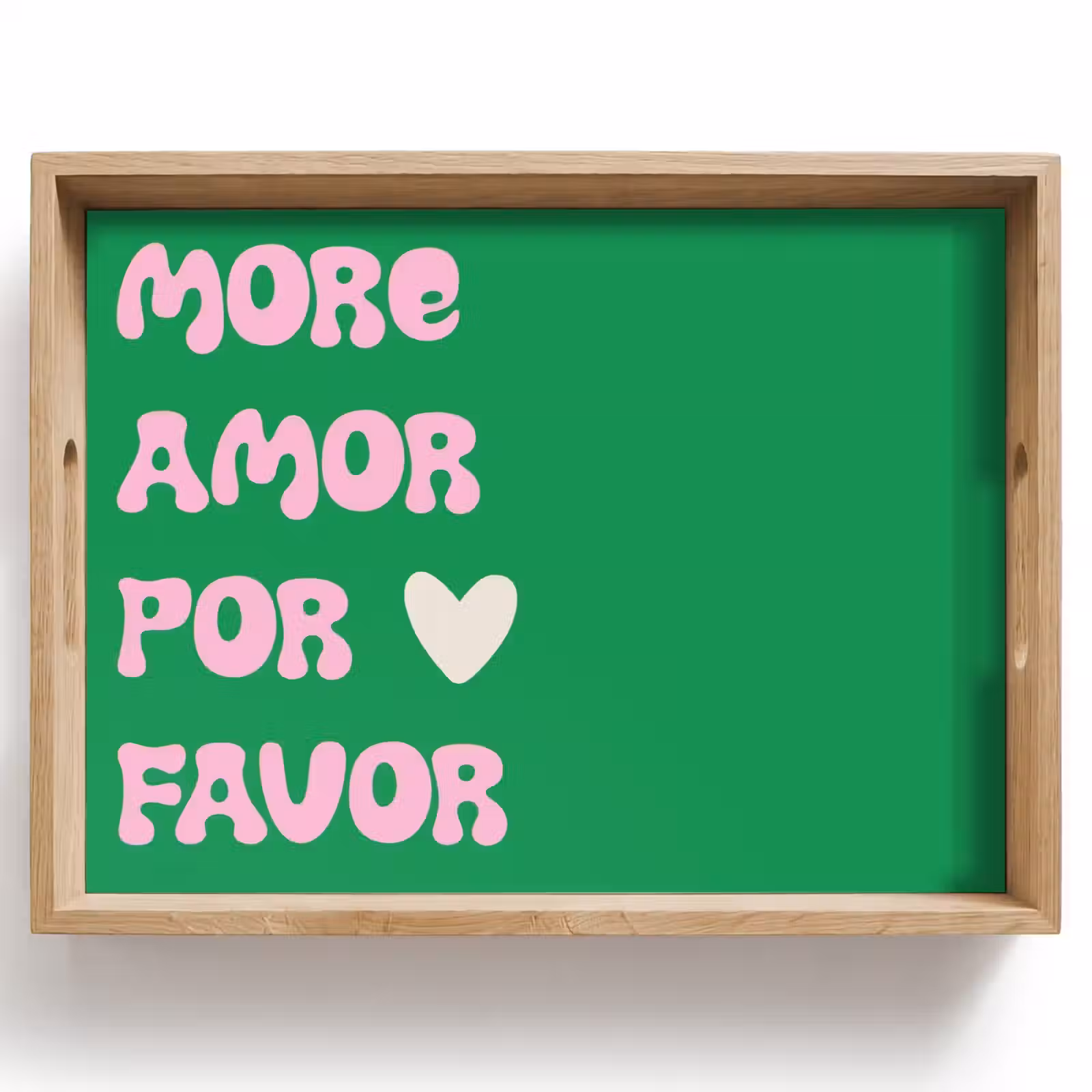 Vassoio - Amor - San Valentino - Verde - Testo — 1