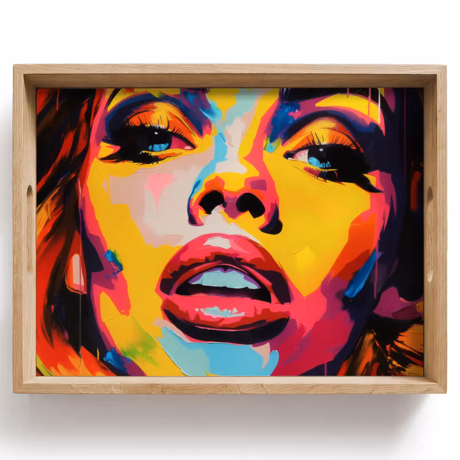 Vassoio - Donna - Viso - Colorato — 1