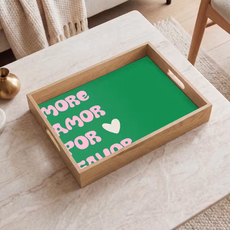 Vassoio - Amor - San Valentino - Verde - Testo — 2