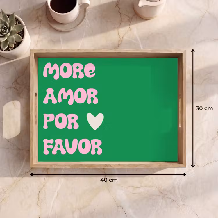 Vassoio - Amor - San Valentino - Verde - Testo — 7