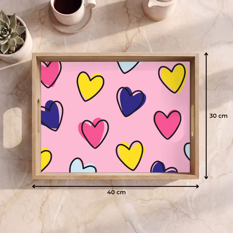 Vassoio - Cuori - San Valentino - Motivo - Colorato — 7