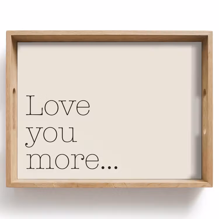Vassoio - Minimalista - Amore - Beige — 1