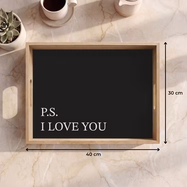 Vassoio - Nero - Minimalista - San Valentino — 7