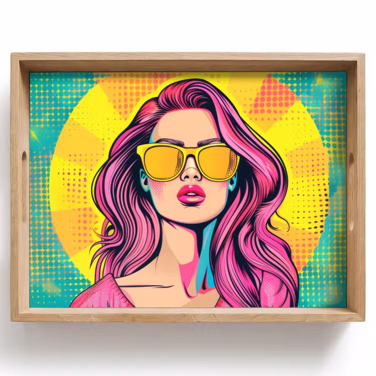 Vassoio - Occhiali da sole - Donna - Sole - Giallo — 1