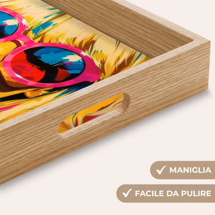 Vassoio - Occhiali da sole - Rosa - Donna - paglia — 8