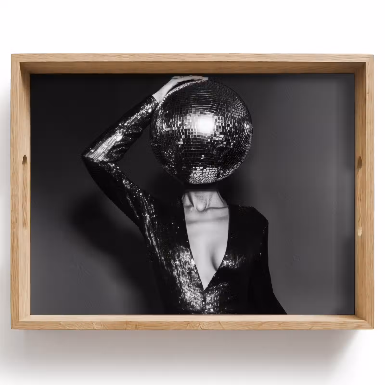 Vassoio - Discoball - Face - Glamour - Nero — 1