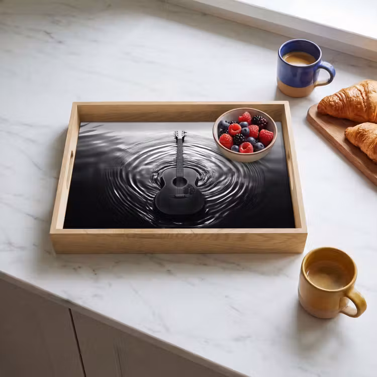 Vassoio - Chitarra - Legno - Acqua — 3