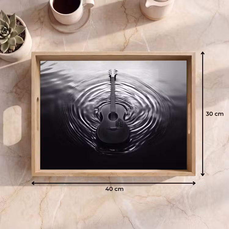 Vassoio - Chitarra - Legno - Acqua — 7