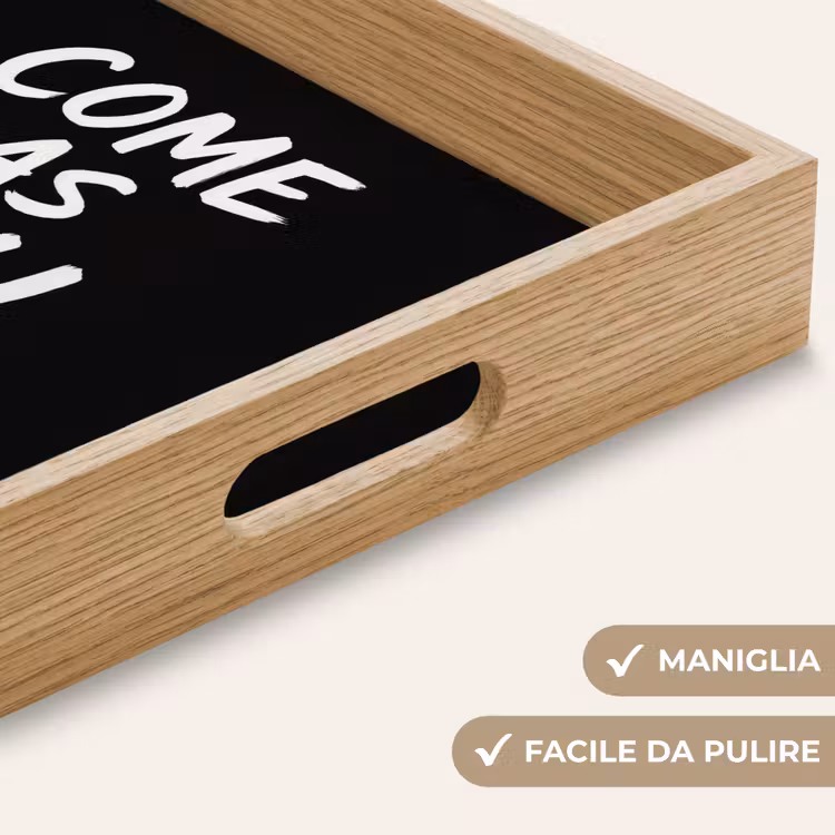Vassoio - Citazione - Nero - Semplice — 8