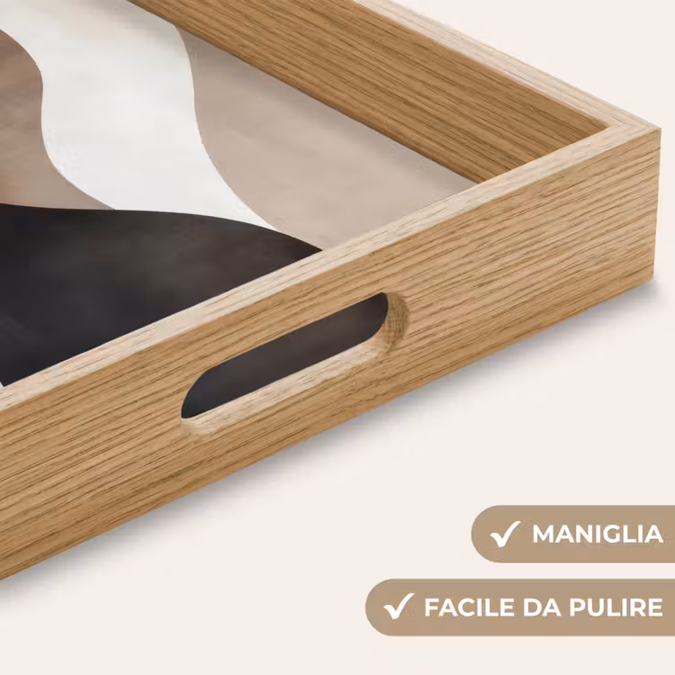 Vassoio - Onde - Astratto - Beige — 8