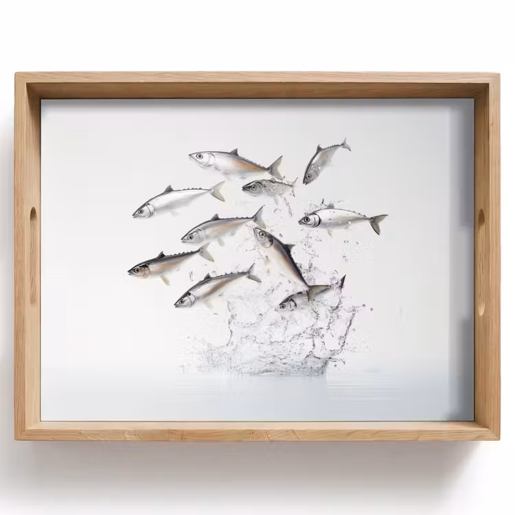 Vassoio - Pesce - Acqua - Bianco — 1