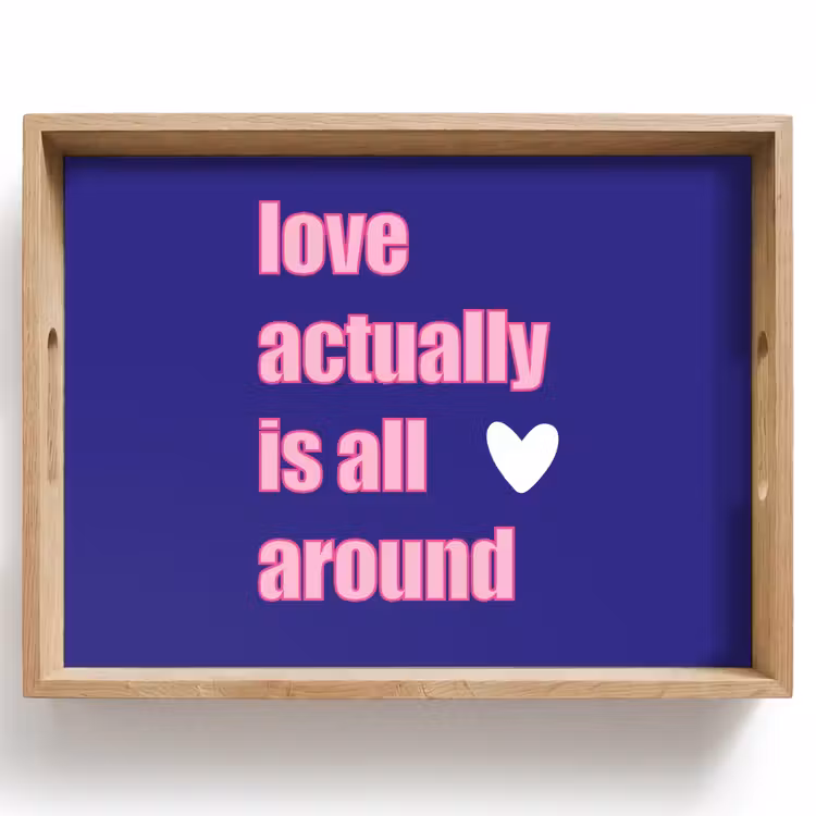 Vassoio - Testo - San Valentino - Amore - Blu — 1