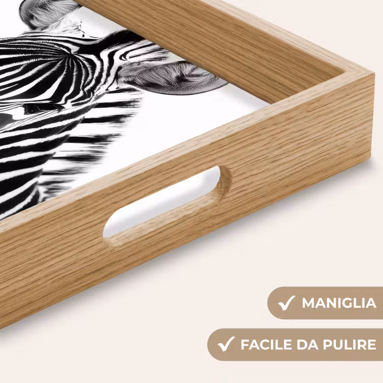 Vassoio - Zebra - Primo piano - Nero - Strisce — 8