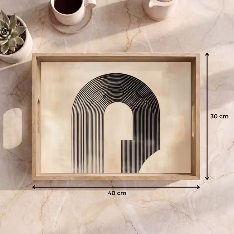 Vassoio - Fiocco - Strisce - Minimalista - Nero — 7