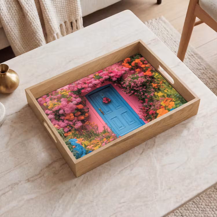 Vassoio - Fiori - Porta - Rosa — 2