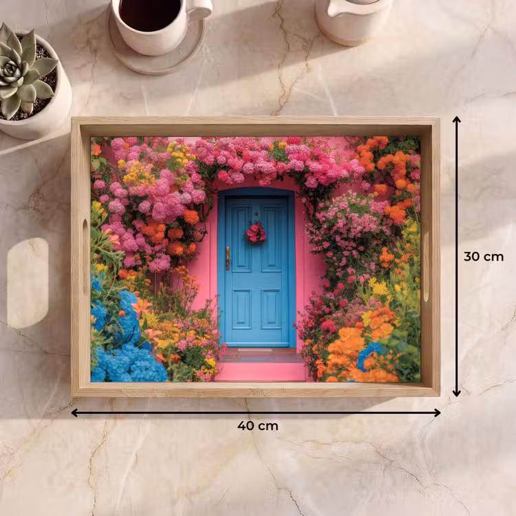 Vassoio - Fiori - Porta - Rosa — 7