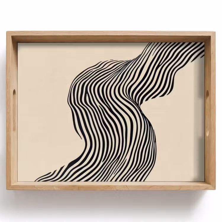 Vassoio - Ondulato - Linee - Astratto - Silhouette — 1
