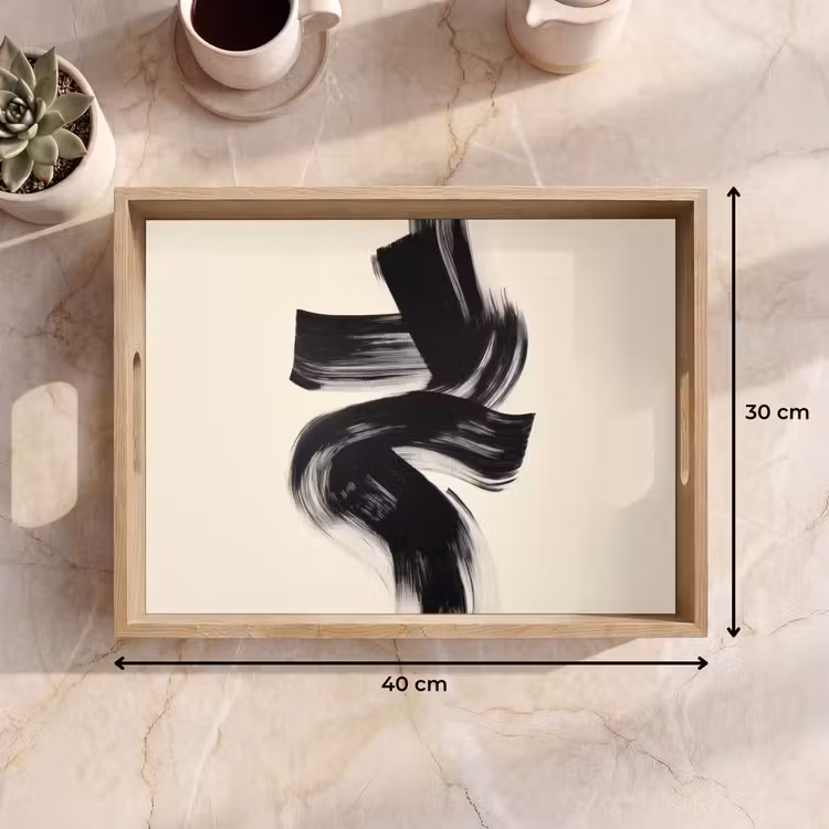 Vassoio - Strisce - Nero - Astratto — 7
