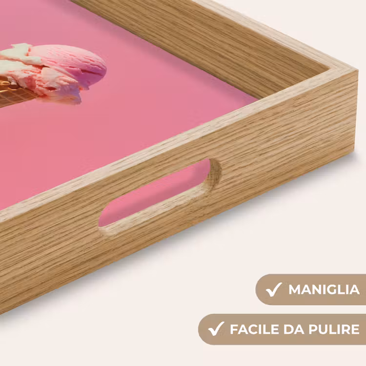 Vassoio - Corno - Paletta per gelato - Rosa — 8
