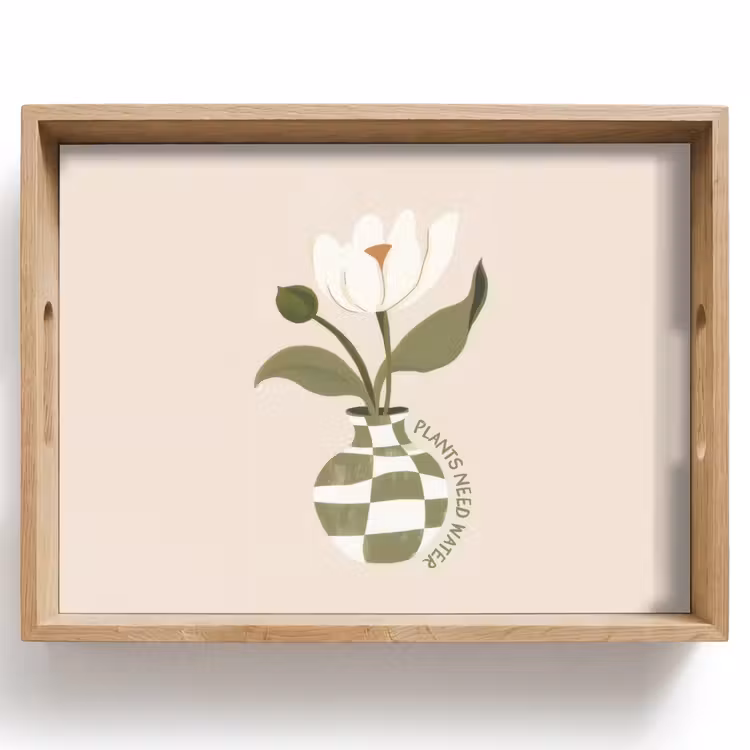 Vassoio - Fiore - Bianco - Vaso - Citazione — 1