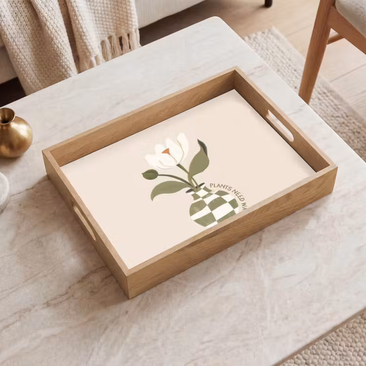 Vassoio - Fiore - Bianco - Vaso - Citazione — 2