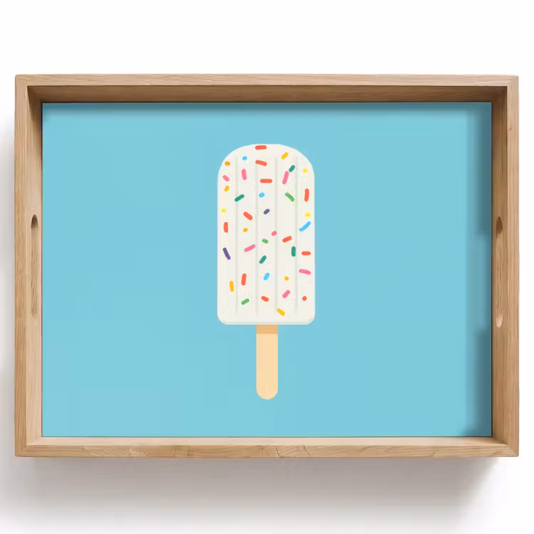 Vassoio - Gelato - Bastoncino - Spolverini - Azzurro — 1