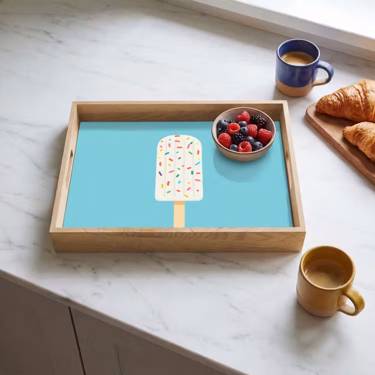 Vassoio - Gelato - Bastoncino - Spolverini - Azzurro — 3