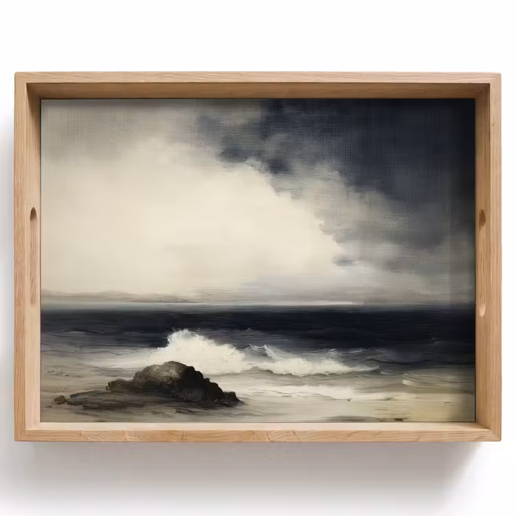 Vassoio - Mare - Rocce - Tempesta — 1