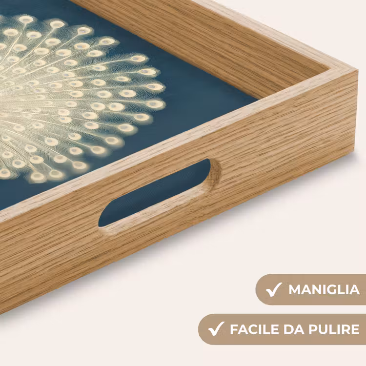 Vassoio - Uccello - Blu - Vintage — 8