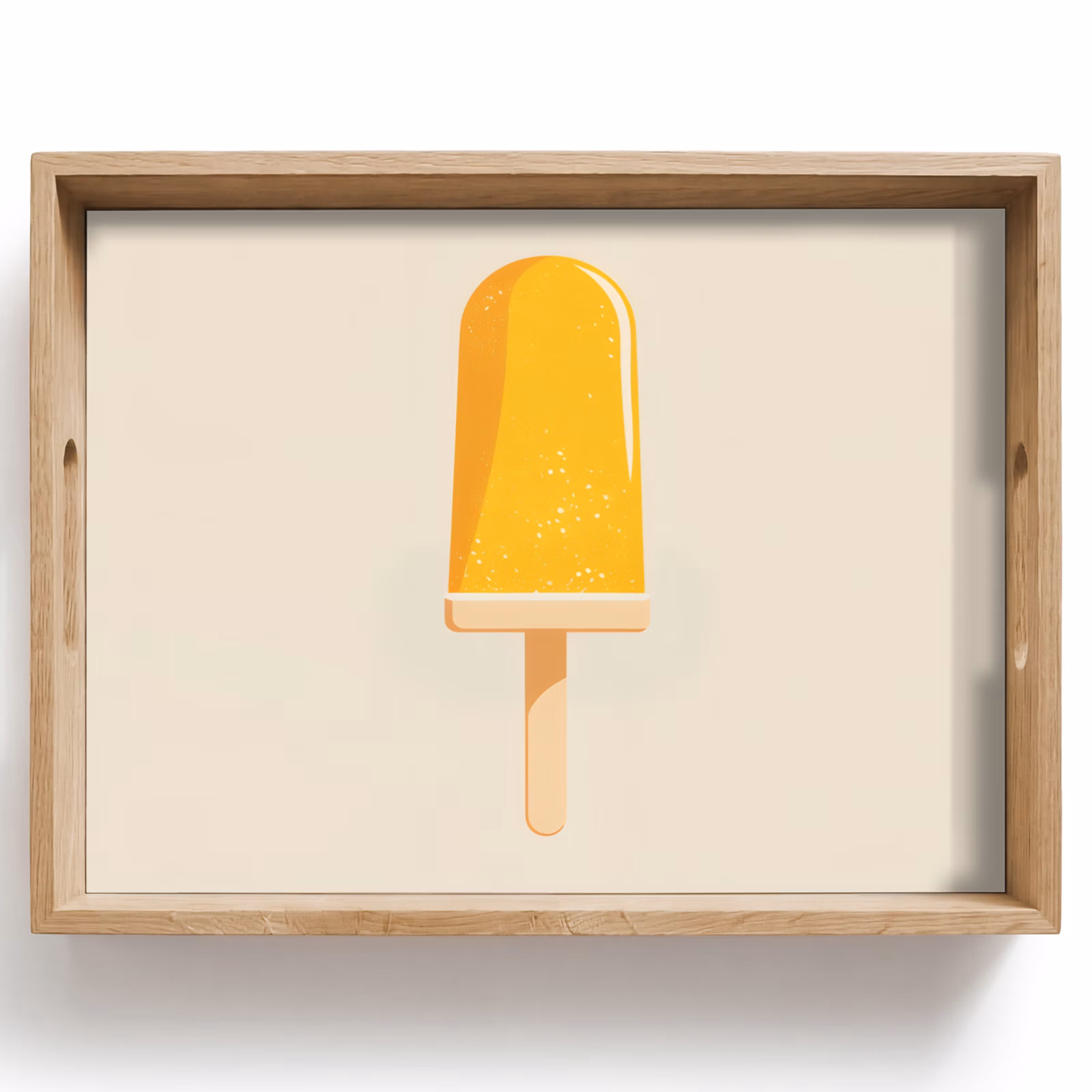 Vassoio - Gelato all'arancia - stecco - acqua — 1