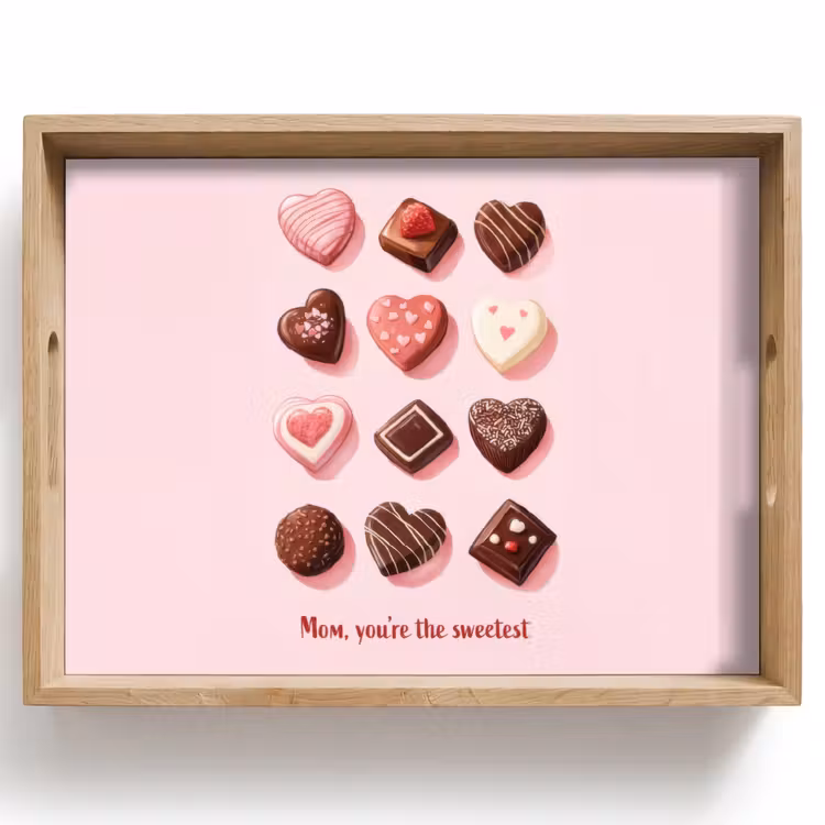 Vassoio - Cioccolatini - A forma di cuore - Dearest — 1