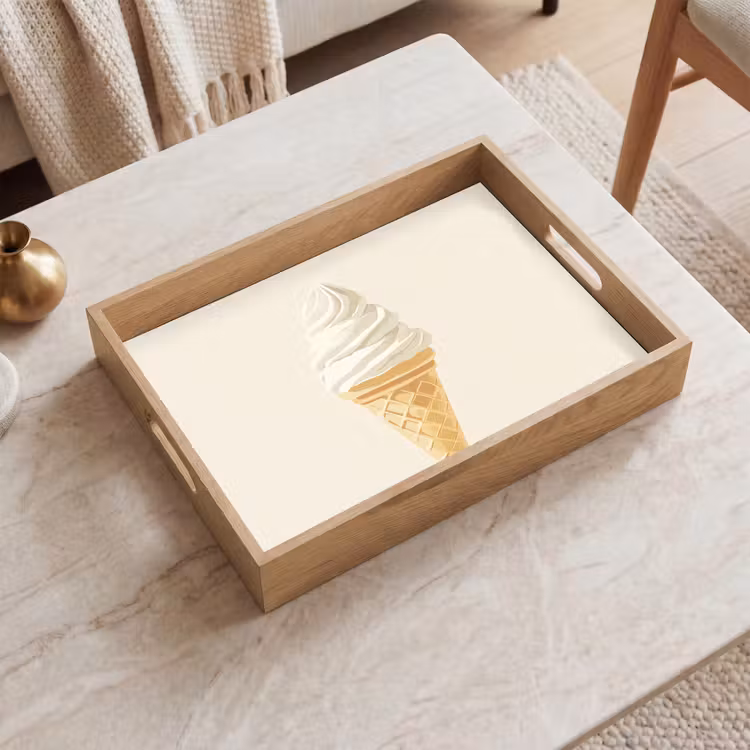 Vassoio - Cono gelato - Bianco — 2