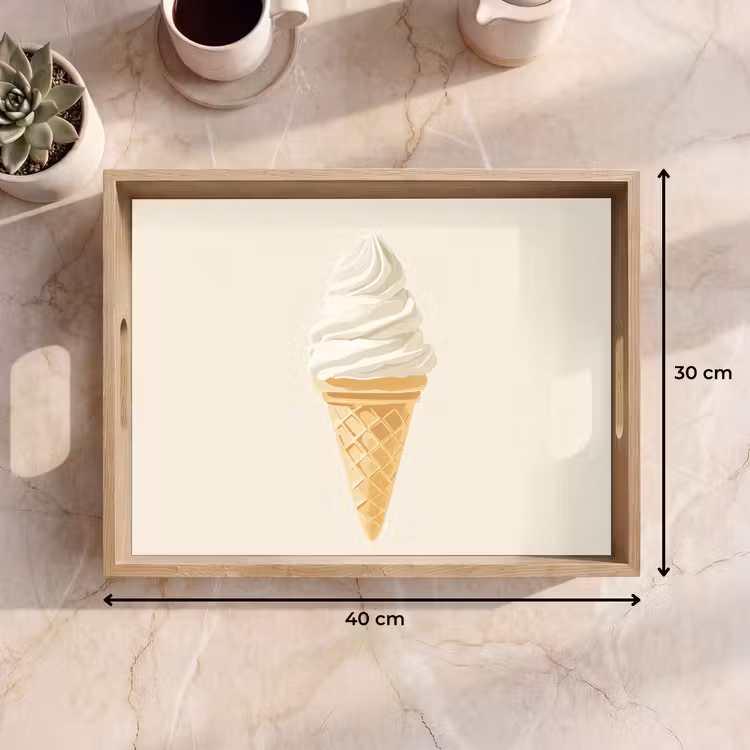 Vassoio - Cono gelato - Bianco — 7