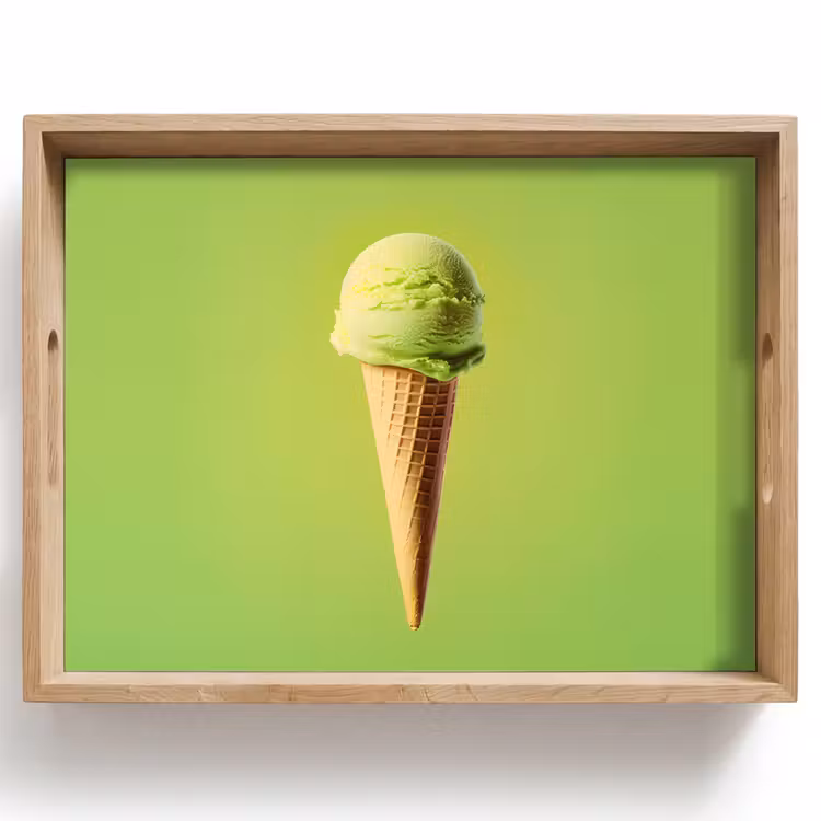 Vassoio - Corno - Paletta per gelato - Verde — 1