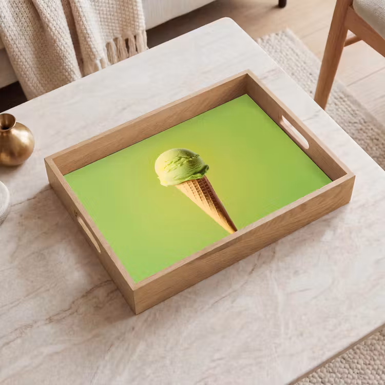 Vassoio - Corno - Paletta per gelato - Verde — 2